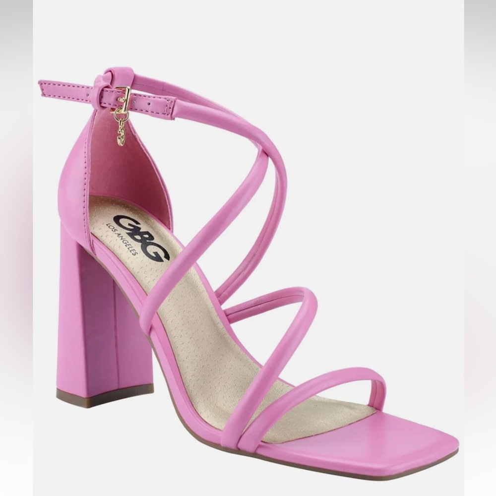 GBG Los Angeles Chloin Strappy Dress Sandal • Size US 8.5 M • Medium Pink